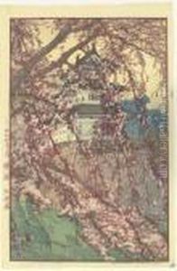Hirosaki-jo/hirosaki Castle,
From The Series Sakura Hachidai (eight Views Of Cherry Blossoms) by Hiroshi Yoshida
