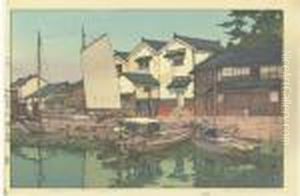 Setonaikai Kura/kura In Tomonoura by Hiroshi Yoshida