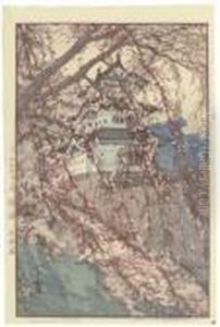 Hirosaki-jo/hirosaki Castle,
From The Series Sakura Hachirai (eightviews Of Cherry Blossoms) by Hiroshi Yoshida