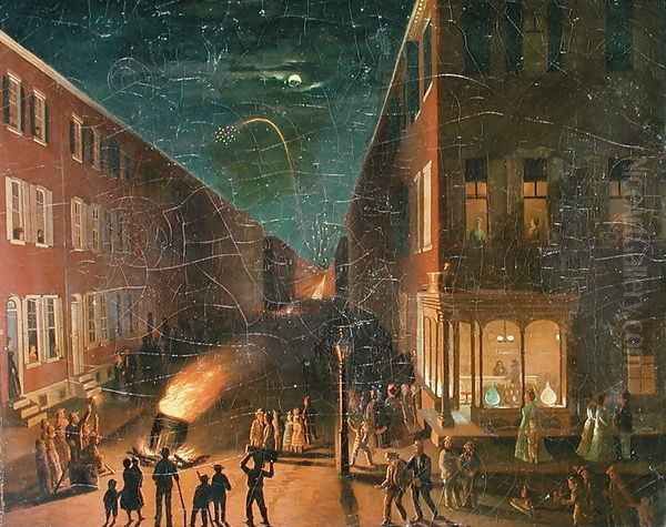 Election Night Bonfire, 1864 - view 1