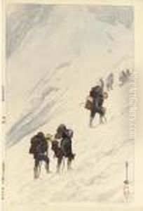 Harinoki Sekkei (snow Valley At
Harinoki), From The Series Nihon Arupusu Junidai No Uchi (twelve
Subjects Of The Japan Alps) by Hiroshi Yoshida
