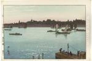Sumidagawa (sumida River-afternoon) by Hiroshi Yoshida