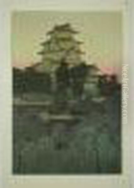 Oban Tate-e (39,9 X 27,5 Cm), Le Chateau De Himeji. - view 1