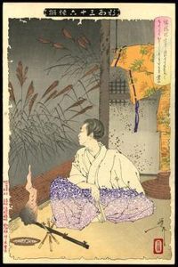 Grass Grows Through Ono's Skull by Tsukioka Yoshitoshi