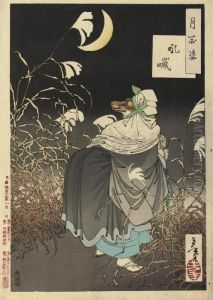 The Designs Konkai, The Moon Of Ogurusu And Iga No Tsubone From The Series by Tsukioka Yoshitoshi