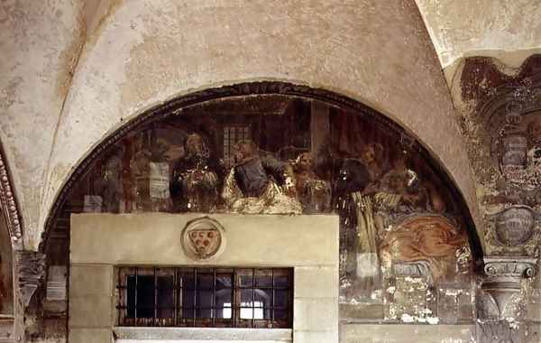 St. Dominic Healing the Sick Woman, lunette from the fresco cycle of the Life of St. Dominic, in the cloister of St. Dominic, c.1698 - view 1