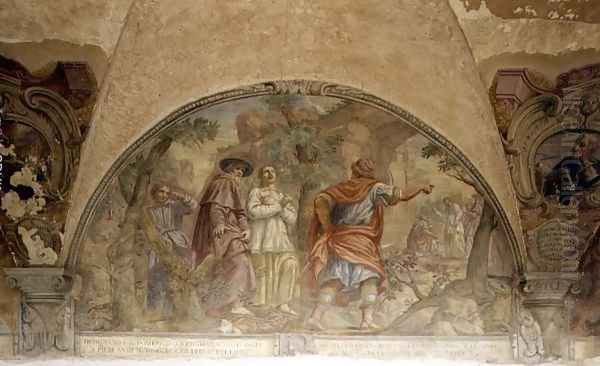 St. Dominic Converting a Heretic, lunette from the fresco cycle of the Life of St. Dominic, in the cloister of St. Dominic, c.1698 - view 1