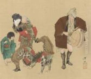 Kakubei Lion Dance by Tsukioka Yoshitoshi