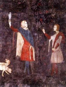 Scenes of Country Life Falconry by Italian Unknown Master