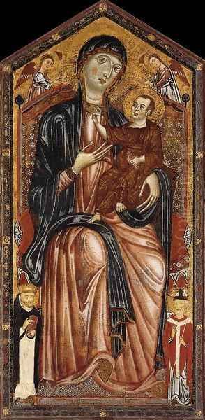 Virgin and Child Enthroned with St Dominic, St Martin and Two Angels - view 1