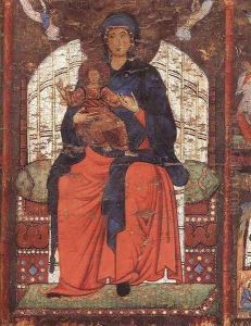 Virgin and Child Enthroned with Scenes from the Life of the Virgin (detail) by Italian Unknown Master