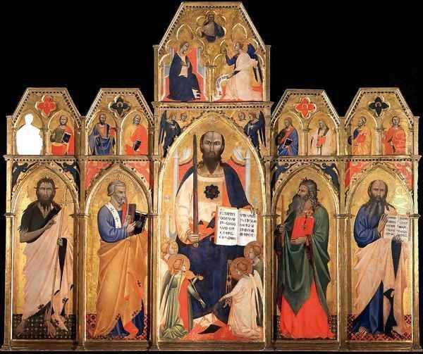 St Paul Enthroned with Saints and Angels - view 1