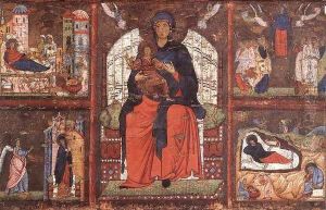 Virgin and Child Enthroned with Scenes from the Life of the Virgin by Italian Unknown Master