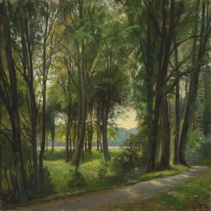 Landscape With Path Through A Forest Landscape With Path Through A Forest