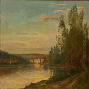 At The Seine With A View Tofontainebleau by Christian Zacho