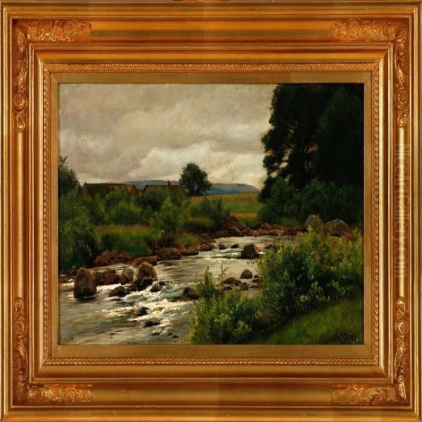 Sten Stream Near Karr Mill, Hallandsas In Sweden - view 1
