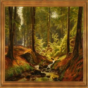 Spring Forest At Lellinge Stream