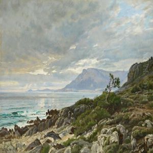 Along The Coast Ofitaly, In The Background Mountains by Christian Zacho