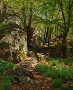 "echo Valley", Bornholm, Denmark. "klippeparti Ved Ekkodalen", Bornholm by Christian Zacho