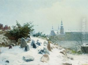 View Of Rosenborg Castle And The
Danish National Gallery In Copenhagen On A Winter's Day by Christian Zacho