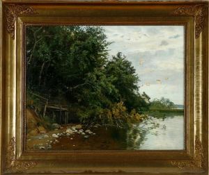 Coastal Scenery With Trees On The Cliffs by Christian Zacho