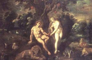 Adam and Eve by J. Urselincx or Urseline