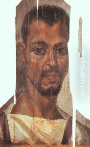 Fayoum Funerary Portrait (2nd century B.C.) by Egyptian Unknown Masters