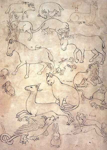 Model book with animals c. 1400 - view 1