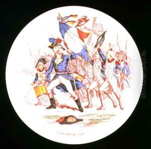 Plate depicting the Battle of Valmy, 20 September 1792, 1889 by Paul Utzschneider