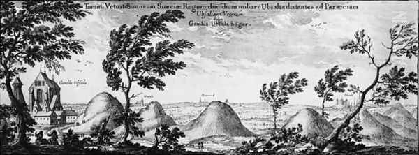 Burial mounds at Uppsala, Sweden - view 1