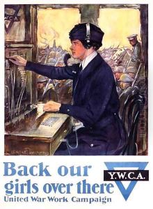 Back Our Girls Over There, World War I YWCA poster, c.1918 by Clarence F. Underwood
