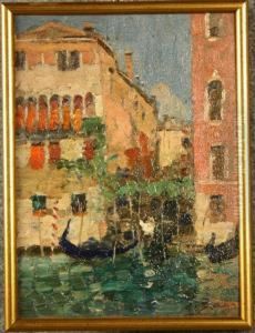 Scorcio Di Carnevale A Venezia Con Gondole by Erma Zago