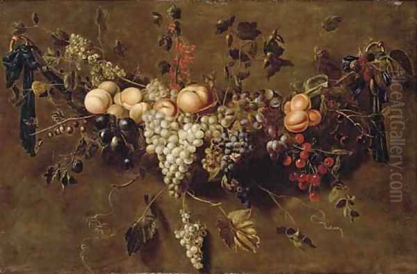 A garland of grapes - view 1