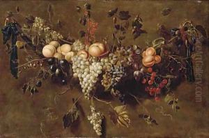 A garland of grapes by Adriaen van Utrecht
