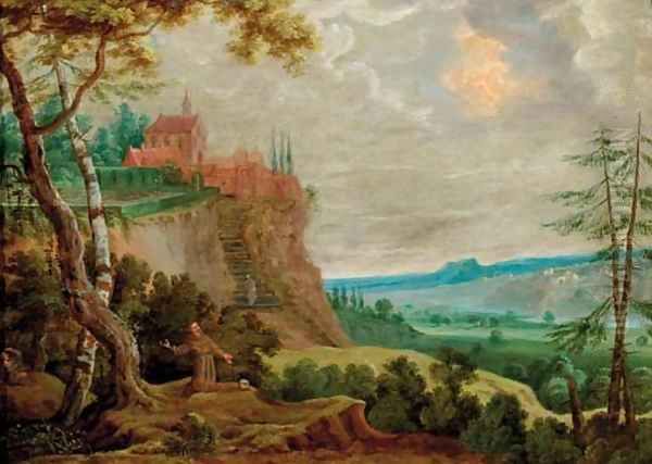 The Penitent Saint Francis in a landscape - view 1