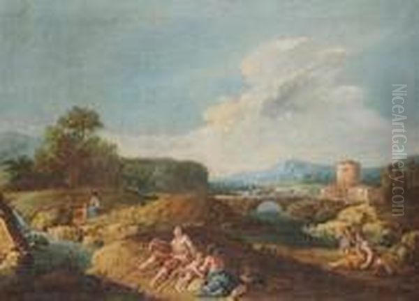 Zugeschrieben Rast Auf Der Flucht Nach Agypten - view 1