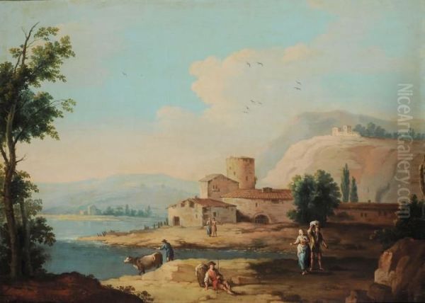 Paesaggio Con Figure E Armenti - view 1