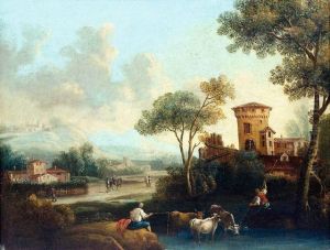 Flusslandschaft Mit Figuren