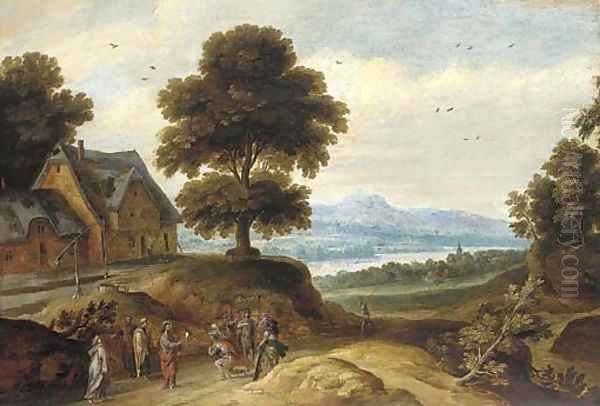 A wooded river landscape with Christ and the Centurion - view 1