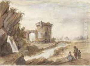 Paesaggio Con Figure by Giuseppe Zais