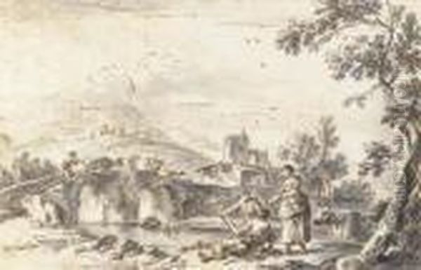 Herdsmen In An Extensive Landscape - view 1