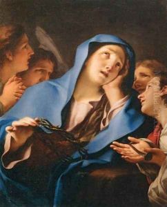 Virgin of Sorrow Surrounded by Angels