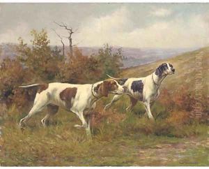 Hounds on the scent by Karl Kristian Uchermann