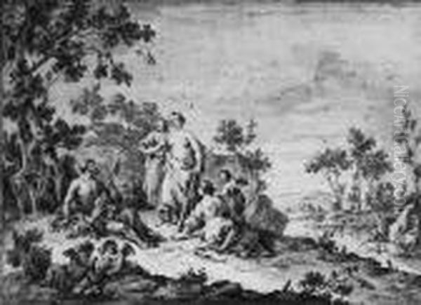 Hercules And Omphale In A Landscape - view 1