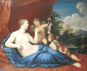 Reclining Venus with Cupids by Louis Urlass