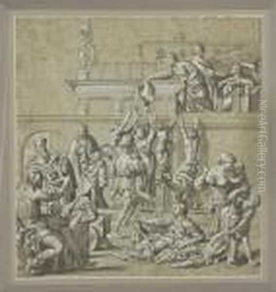 St. Cecilia Distributing Alms - view 1