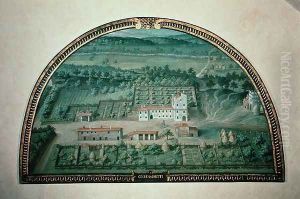 Colle Salvetti, from a series of lunettes depicting views of the Medici villas, 1599 by Giusto Utens