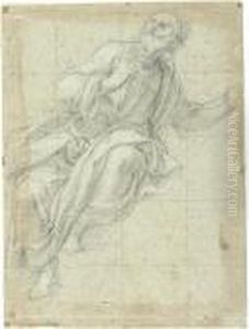 Study Of A Seated Saint by Domenico Zampieri (Domenichino)