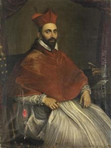 Ritratto Del Cardinale Ghislieri, In Poltrona, Presso Uno Scrittoio by Domenico Zampieri (Domenichino)