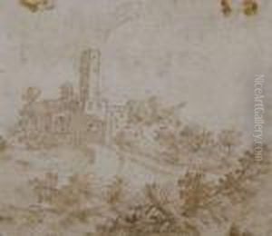 Paisaje Con Caserio by Domenico Zampieri (Domenichino)